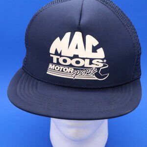 VTG MAC Tools Motor Sports Mesh Trucker Hat Retro Swingster Snapback Logo Rope